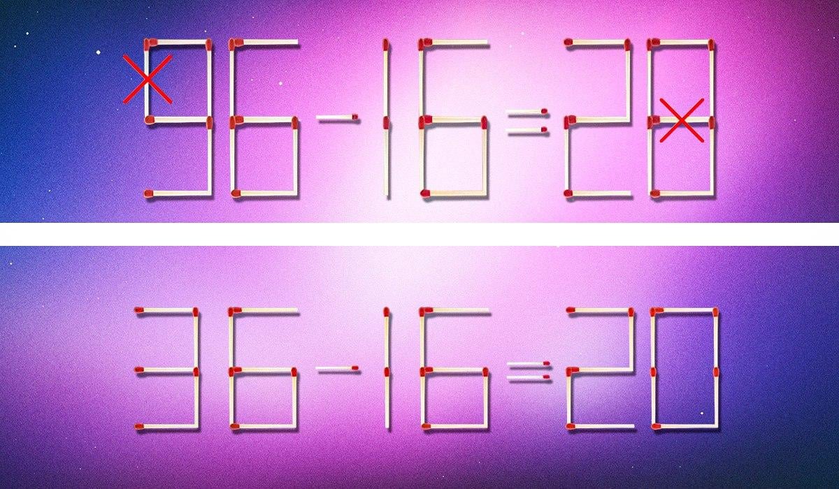 2 gyufát kell kihúzni ahhoz, hogy az egyenlőség helyes legyen: rejtvény zseniknek.