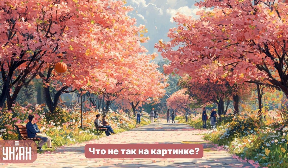 Találj meg egy furcsa bogarat egy sakura fákkal teli parkban 5 másodperc alatt: egy egyszerű IQ-teszt